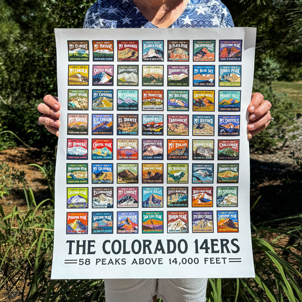 The Colorado 14ers Art Print