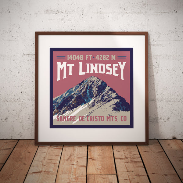 Mount Lindsey Colorado 14er Giclee Art Print