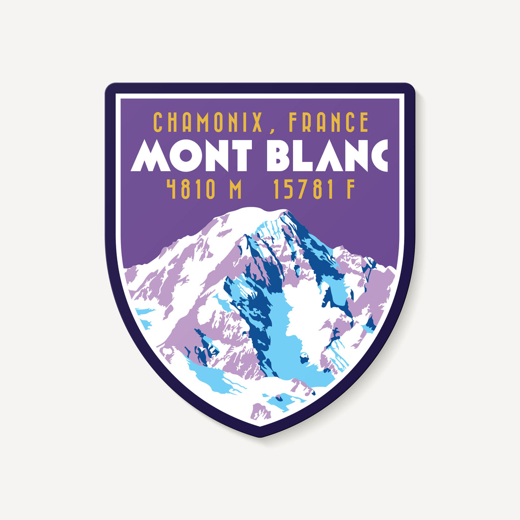 Mont Blanc Chamonix France Alps Mountain Travel Decal Sticker