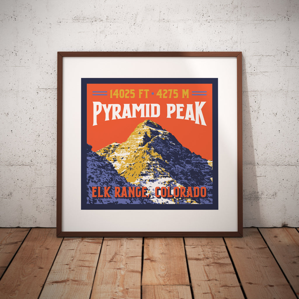 Pyramid Peak Colorado 14er Print