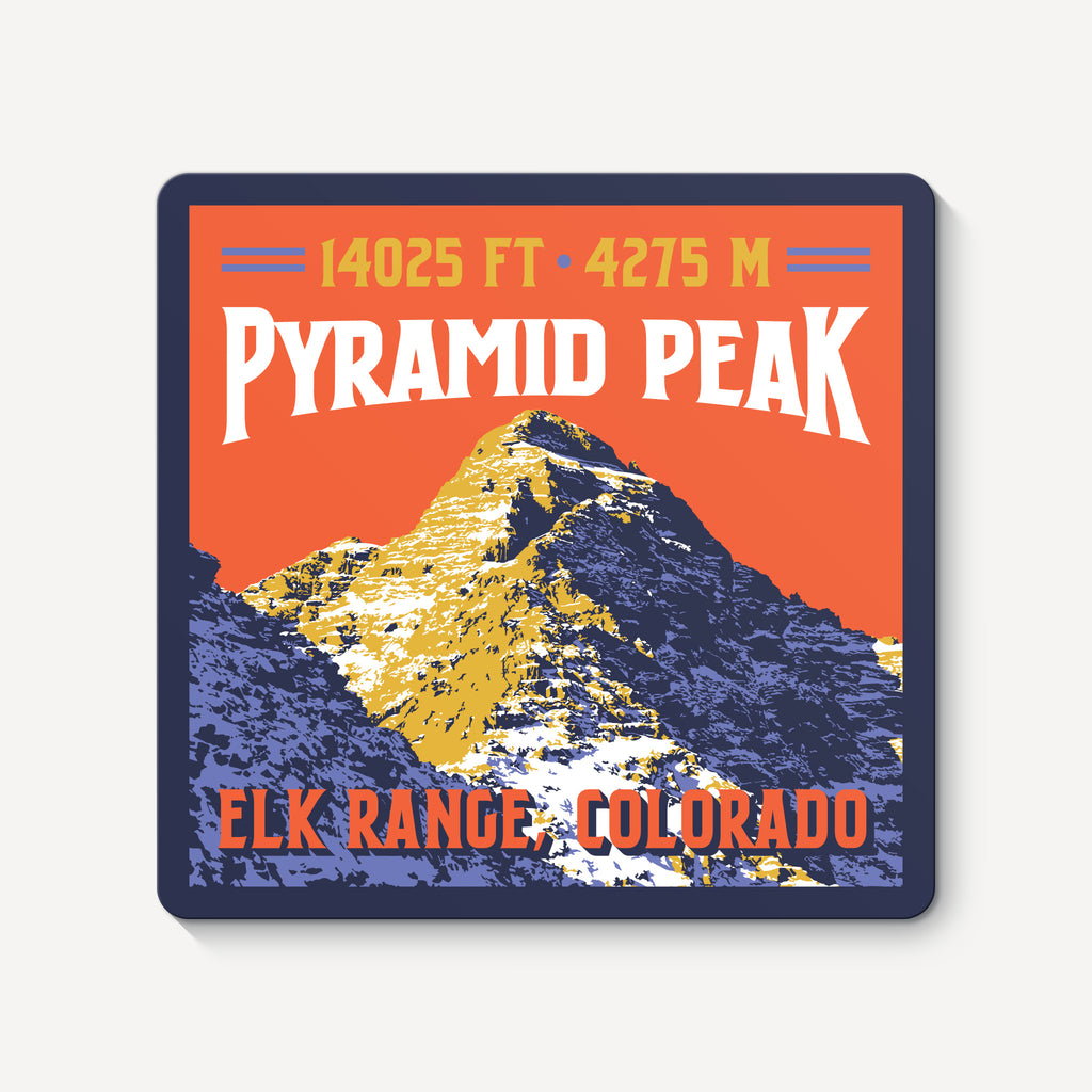 Pyramid Peak Colorado 14ers Sticker