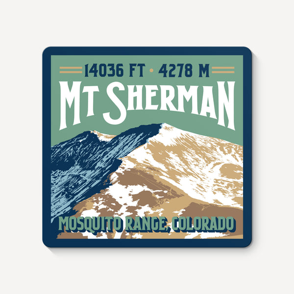 Mount Sherman Colorado 14er Sticker