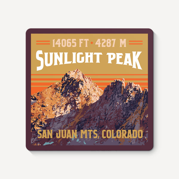 Sunlight Peak Colorado 14er Sticker