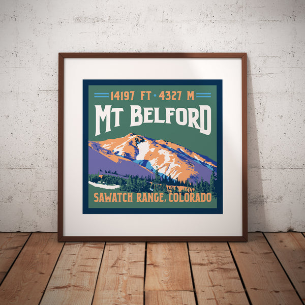 Mt Belford Colorado 14er Print