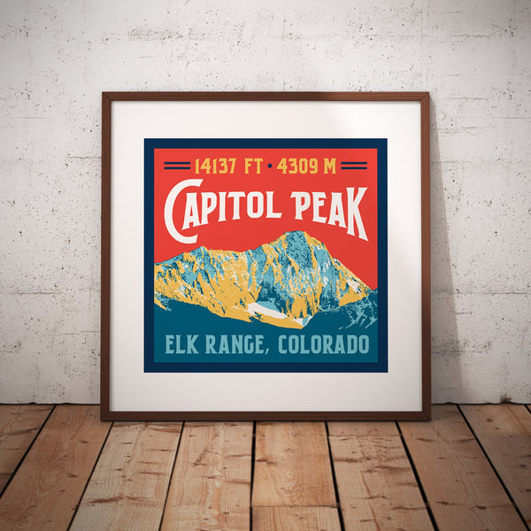 Capitol Peak Colorado 14er Giclee Art Print