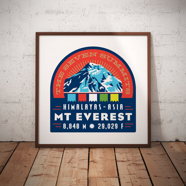 Mount Everest Nepal Asia Seven Summits Giclee Art Print