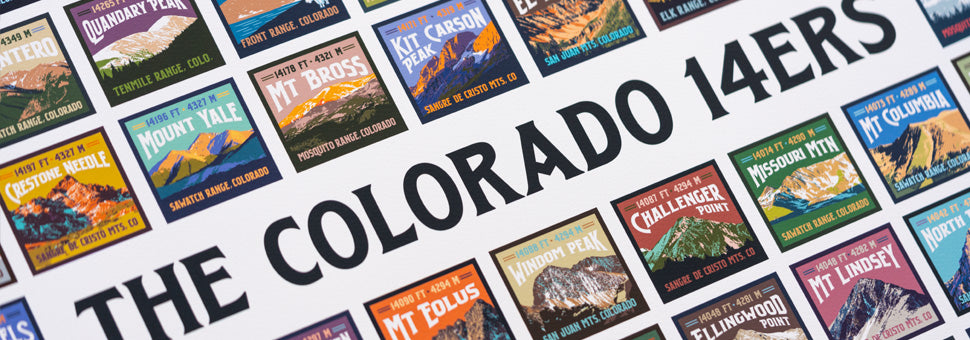 The Colorado 14ers Art Print